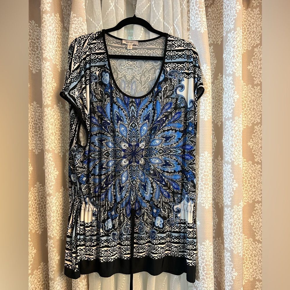 Dressbarn Boho Medallion Print Top – Size 2X